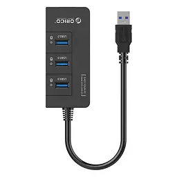 USB-хаб ORICO USB 3.0 3 порти + RJ45 (HR01-U3-V1-BK-BP) - мініатюра 3