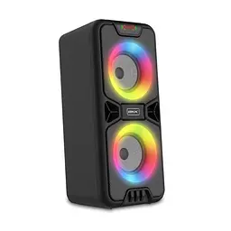 Портативна колонка BKK B86 Акустична система 20 Вт 2 x 4" RGB підсвічування 3000 мАг TF Card Чорний - мініатюра 2