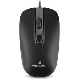 Комп'ютерна мишка Real-El RM-222 USB Black/Gray (EL123200040) - мініатюра 2