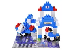 Конструктор блоковий QB300-002 "Block&Steps: Поліцейський патруль" + ходилка та меморі гра 3в1, 94дет. qbee - мініатюра 3