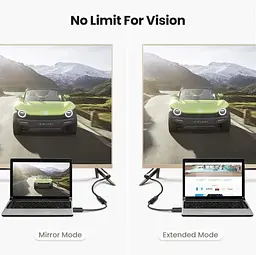 Конвертер Ugreen DisplayPort to HDMI 4K 60Hz 25 см Black (MM137) - мініатюра 3