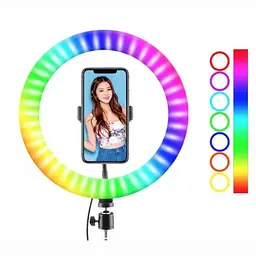 Кільцева селфи-лампа RGB LED 26 см
