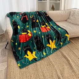 Плед фліс Зірки і котики 150x200 см Love You 9119 - мініатюра 6