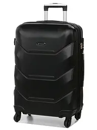 Валіза середня M Madisson Snowball 32303 пластикова 70л Чорний