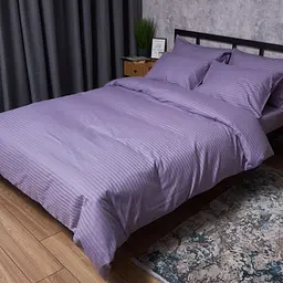 Комплект постільної білизни Moon&Star Satin Stripe Soft Lilac двоспальний 175х210 наволочки 2х70х70