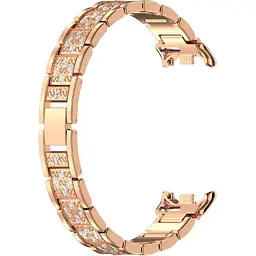 Ремінець DK CDK для Xiaomi Mi Smart Band 10 Metal Band Fitlink Diamond (016444) (rose gold) - мініатюра 2