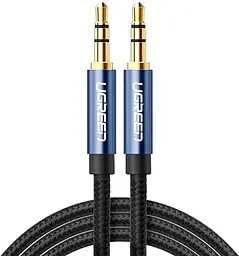Кабель Ugreen AV112 3.5 мм Male to 3.5 мм Male Cable Gold Plated Metal Case with Braid 1 м Blue (10685)