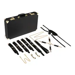 Набір для BDSM Bedroom Fantasies: Bondage Suitcase 13 Pcs - Cow Leather - мініатюра 2