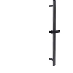Душова стійка з тримачем універсальна Qtap Lepit 705 мм прямокутна QTLEP82103NB Black Matt Чорний матовий