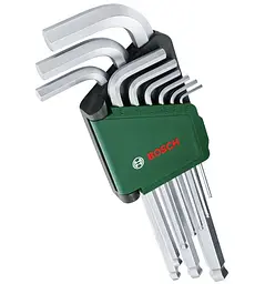 Ключі шестигранні кулястий наконечник 1.5-10мм CrV набір 9шт Bosch hoz0012934 - мініатюра 2