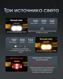 Налобний ліхтар із універсальним живленням Nitecore UT27 3xAAA USB-C 800лм 168м (9 режимів) - мініатюра 7