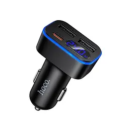 Адаптер автомобильный HOCO Barry Digital Display Car Charger Z63A 2USB/1Type-C, 42W/3A, PD/QC