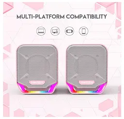 Компьютерные колонки Fantech GS 202 SAKURA EDITION USB Pink - мініатюра 3