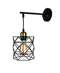 Бра настінне Levistella 756WPR105F2-1 BK+BRONZE, E27, чорний + бронзовий, стиль лофт