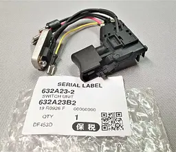 Кнопка пускова (вимикач) шурупокрута Makita DDF453, DHP453 (632A23-2) - мініатюра 4