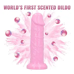 Фалоімітатор з ароматом жуйки Toyz4lovers Delicious Dildo Bubble Gum, 25 см - мініатюра 3