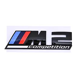 Емблема напис M2 competition для BMW чорна 130х40 мм пластик (на скотчі)