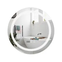 Дзеркало Qtap Mideya 600x600 (DC-F803) з LED-підсвічуванням та антизапотіванням QT2078F803W, Білий