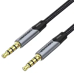 Аудіо-кабель Vention Audio 3.5 mm - 3.5 mm 1.5 m, Metal Type, Silver (BAQHG) - мініатюра 1