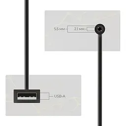 Кабель живлення ArmorStandart USB - DC 5.5x2.1 9V 0.8 м (ARM65662) - мініатюра 3