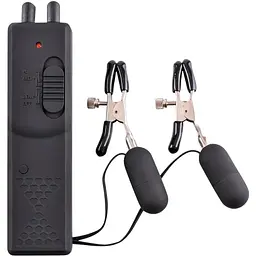 Затискачі для сосків Pipedream Vibrating Nipple Clamps чорний