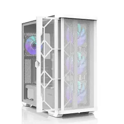 Корпус Zalman Z10 DUO, White, Mid Tower, без БЖ, для ATX / Micro ATX / Mini ITX, 1xType-C / 2xUSB 3.1, макс. CPU - 173 мм / VGA - 395 мм, 4x120 мм ARGB, бічна панель із загартованого скла