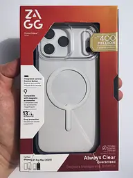 Чохол для iPhone 17 Pro Max ZAGG Gear4 Crystal Palace Clear Case MagSafe Прозорий протиударний - мініатюра 2