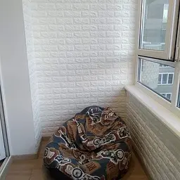 Самоклейка декоративна 3D панель 3D Loft під білу цеглу 700x770x7 мм - мініатюра 5