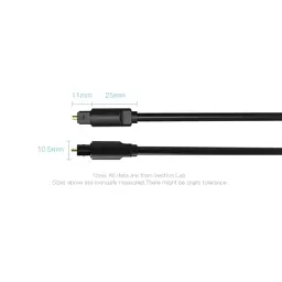 Кабель мультимедійний Optical Toslink 2.0m black Vention (BAEBH) - мініатюра 11