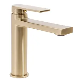 Змішувач для умивальника Rea Verso низький brushed gold REA-B6555, Золотий - мініатюра 4