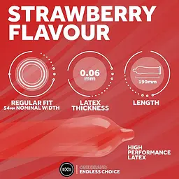 Презерватив EXS Strawberry Flavour Condom 1 шт 81240004927 104683 - мініатюра 5