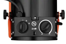 Обігрівач теплова гармата 2E Stainless 2E-AHT2000, Black, 2 кВт - мініатюра 2