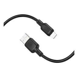Кабель синхронізації Borofone BX113 Silicone 2.4A USB-A to Lightning 2 м Black (35583_3346746) - мініатюра 5