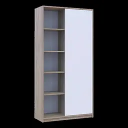 Распашный Шкаф Doros Студент Дуб Сонома/Белый 90х38х180 (40908067) - миниатюра 7