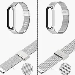 Ремінець BeCover Metal для Xiaomi Mi Smart Band 7 Rose Gold (707496) - мініатюра 2