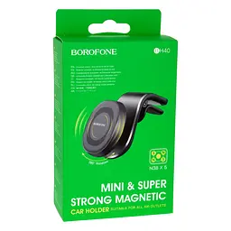 Тримач для смартфона Borofone BH40 Kyle магнітна фіксація пристрою Чорний - мініатюра 2
