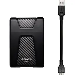 Зовнішній жорсткий диск Adata портативний DashDrive Durable HD650 2TB AHD650-2TU31-CBK чорний - мініатюра 4