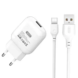 Адаптер мережний XO Type-C Cable charger L37 |1USB, 2.1A|