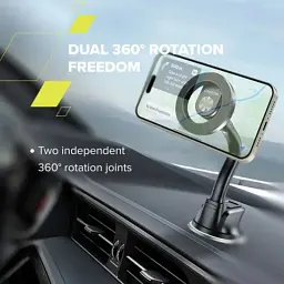Універсальний автотримач Canyon Magnetic car holder OnGrip 12 suction + air vent Black (CNS-CCHM12) - мініатюра 12