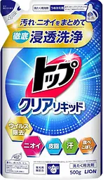 Японський гель для прання з ферментами Lion Top Clear Liquid поповнення 500 г