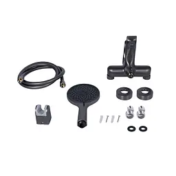 Змішувач для ванни Qtap Vlasta New (з душовим гарнітуром) QTVLA259GMB45643 Gunmetal Black PVD Шліфований чорний хром - мініатюра 7