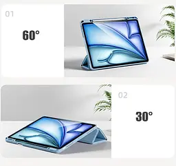 Чохол-книжка CDK для Apple iPad Pro 12.9" 3gen 2018 екокожа/силікон Smart Case cлот стилус(017899) white - мініатюра 6