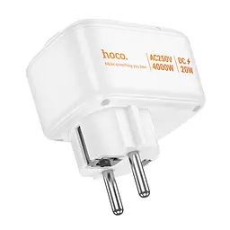 МЗП Hoco AC26 Changer Outlet Extender 20W (2USB-A/1USB-C/1Socket) White - мініатюра 4
