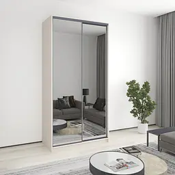 Шафа-купе дводверна MebelStar Баварія 2 Дзеркала 120x60x240 см Кашемір (MBS-4403)