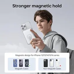 Магнитный павербанк Eissix 12000 mAh, PD 22.5W, беспроводная зарядка для iPhone 16/15/14/13/12 - миниатюра 6