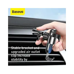 Універсальний автотримач Baseus Glaze Cravity Car Mount Black (SUYL-LG01) - мініатюра 9