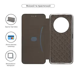 Чехол-книжка для TECNO Spark 30 4G (KL6), G-Case, черный, кожаный чехол-книжка из экокожи (PU) и TPU, с магнитом, с подставкой и вместительным кардхолдером, противоударный, защита всего корпуса, ArmorStandart (ARM81364) - мініатюра 3
