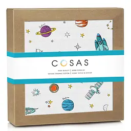 Пелюшкі муслінові Cosas Spaceman 110х150 см (MuslinDiapers_AstronautWhite_110x150) - мініатюра 2