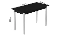 Стіл кухонний Ferrum-decor Маріо 75x120x70 Білий ДСП Сосна Кембра 16мм (FRD-105730) - мініатюра 3