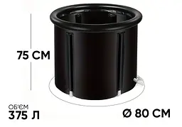 Каркасна крижана кріо ванна EasyFit круглий басейн для оздоровлення - мініатюра 4